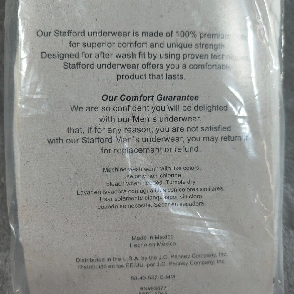 Vintage Stafford Comfort Collection Briefs Mens 36 Full Cut 3 Pack Underwear New - Picture 4 of 9